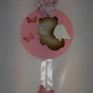 girotondo giocattoli lecce fiocco nascita orsetto rosa aquerel