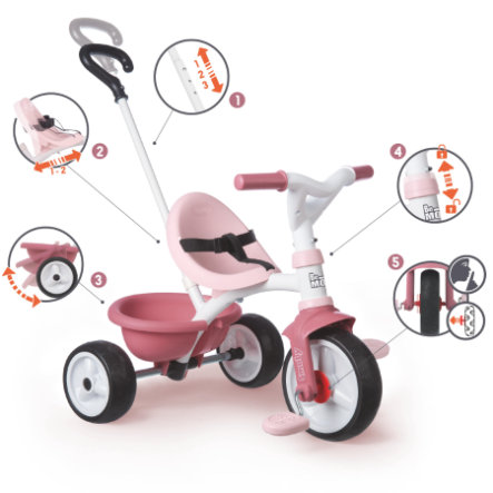 girotondo giocattoli lecce smoby triciclo be move rosa 3032167403322