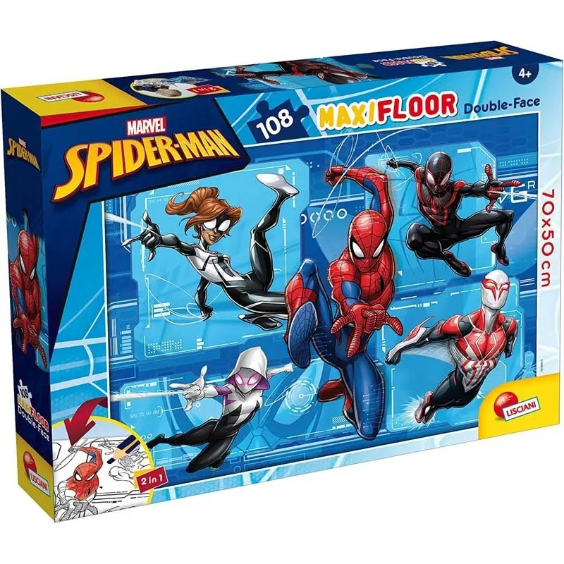 GIROTONDO GIOCATTOLI LECCE lisciani puzzle 108 pz maxi marvel spiderman double face 99764