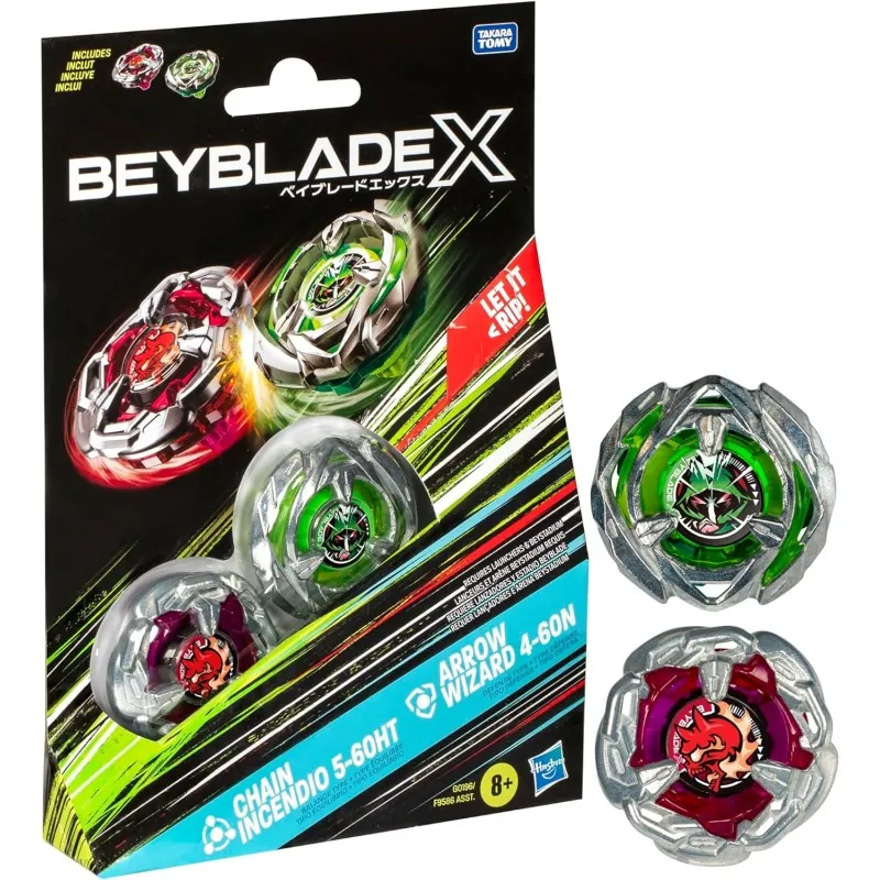 hasbro g0196 beyblade x chain incendio vs arrow wizard