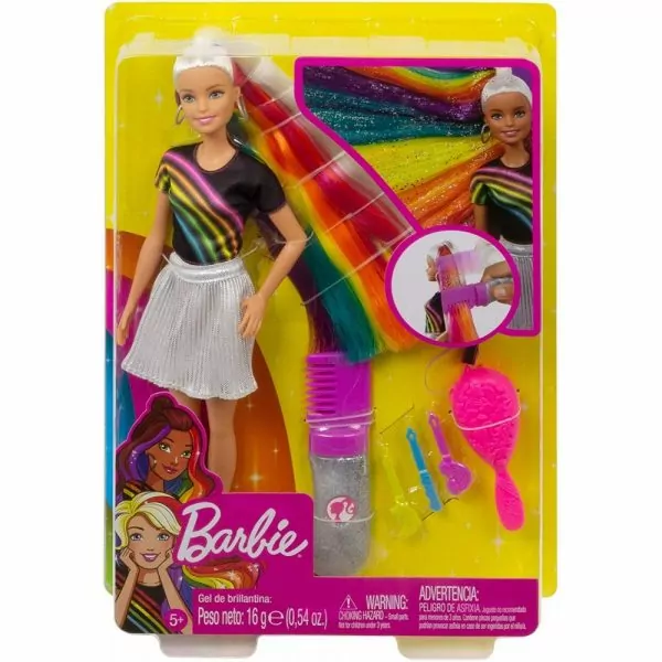 girotondo giocattoli lecce barbie bambola con capelli arcobaleno mattel