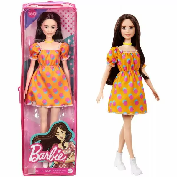 girotondo giocattoli lecce barbie fashionistas bambola con capelli neri vestitino e accessori grb52